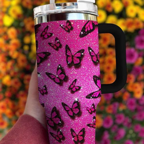 Butterfly Shineful Stanley Tumbler 40oz Mysterious Gift for Fans