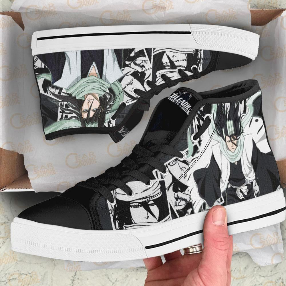 Byakuya Kuchiki High Top Shoes Custom Bleach Anime For Fans