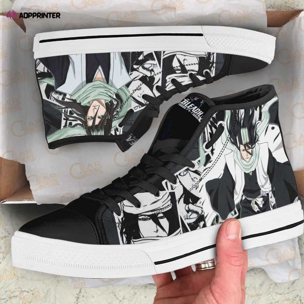 Byakuya Kuchiki High Top Shoes Custom Bleach Anime For Fans