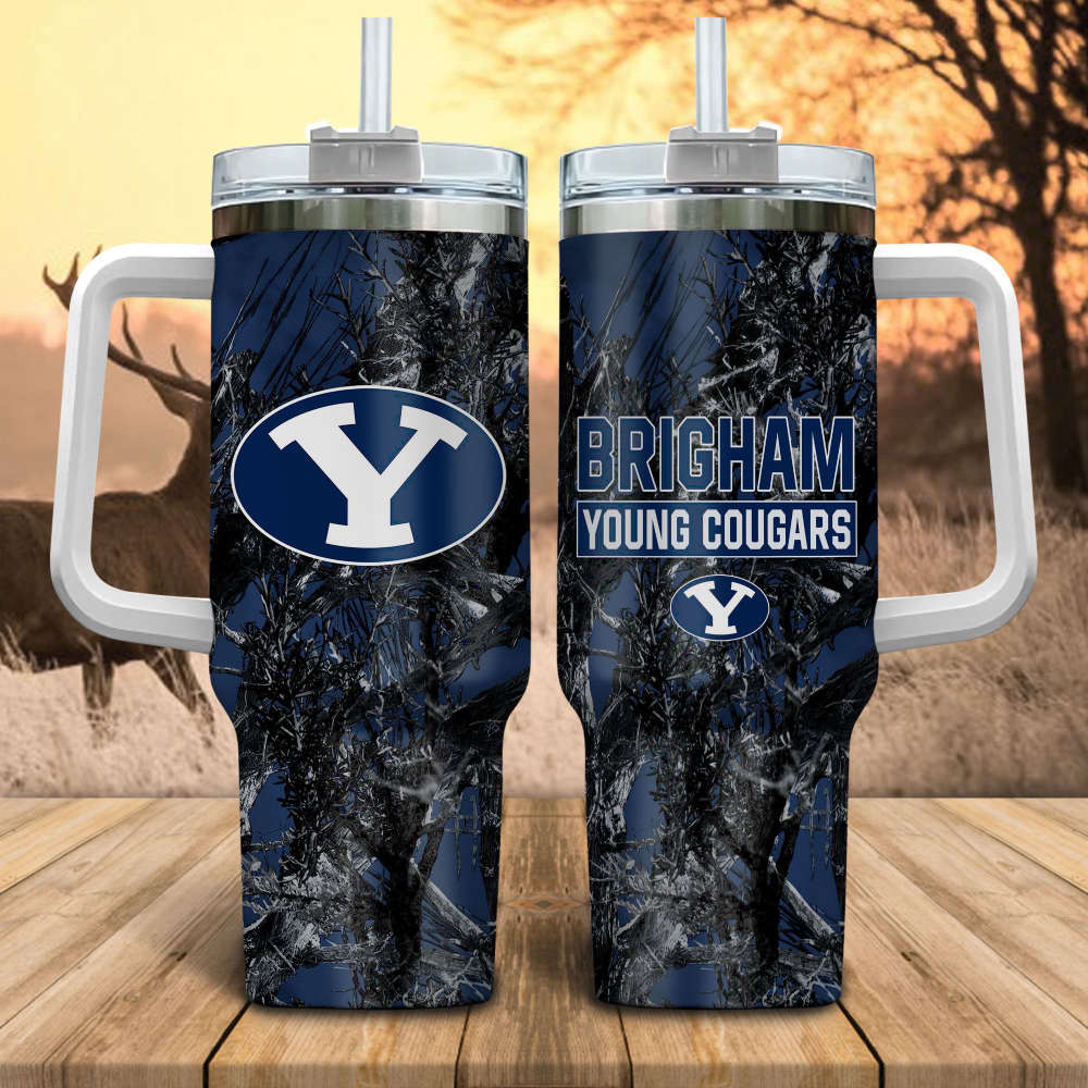 BYU Cougars NCAA Hunting Personalized Stanley Tumbler 40oz Gift for Fans