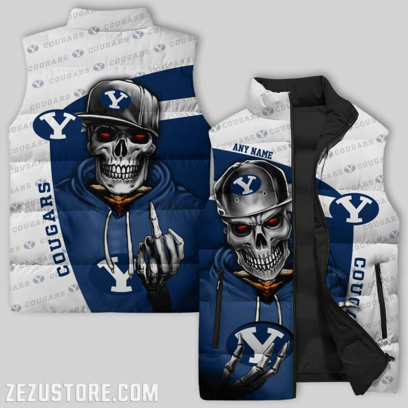 BYU Cougars NCAA Sleeveless Puffer Jacket Custom For Fans Gifts