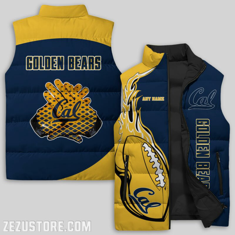 California Golden Bears NCAA Sleeveless Puffer Jacket Custom For Fans Gifts