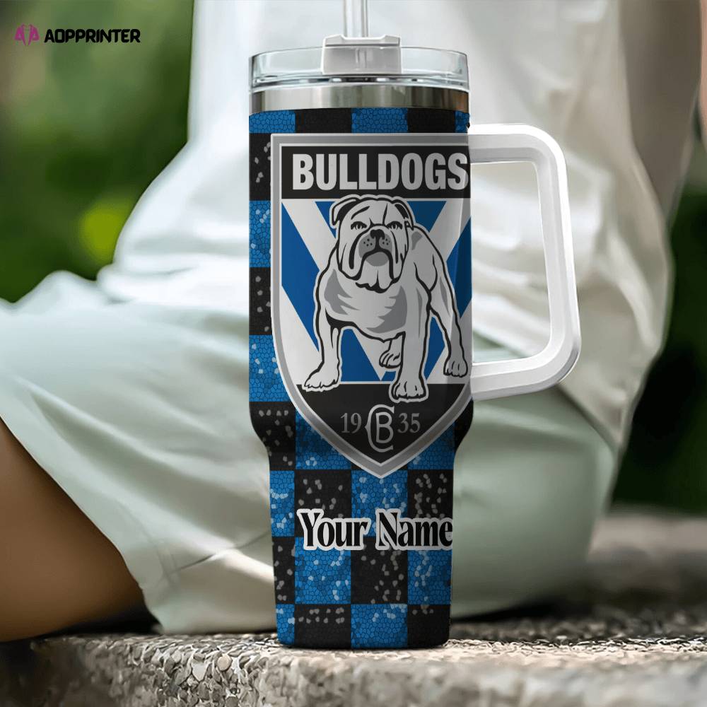 Canterbury Bankstown Bulldogs NRL Personalized Stanley Tumbler 40oz Gift for Fans