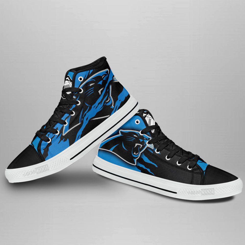 Carolina Panthers High Top Sneakers Custom Shoes For Fans