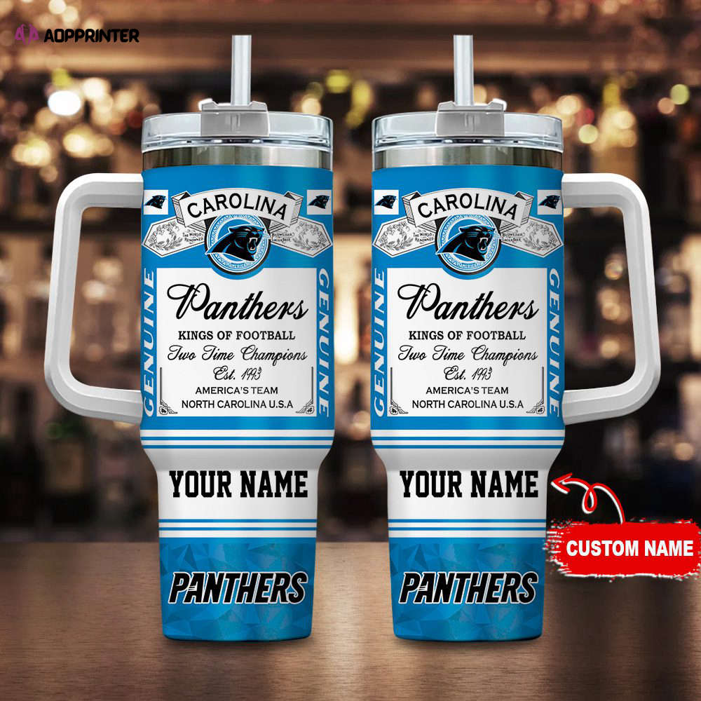 Carolina Panthers NFL Kings Of Football Personalized Stanley Tumbler 40oz Gift for Fans