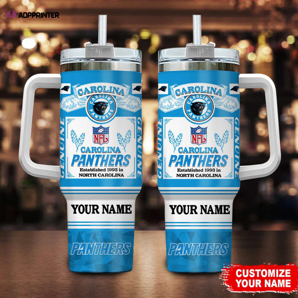 Carolina Panthers NFL Super Bowl Champs Pride Personalized Stanley Tumbler 40Oz Gift for Fans