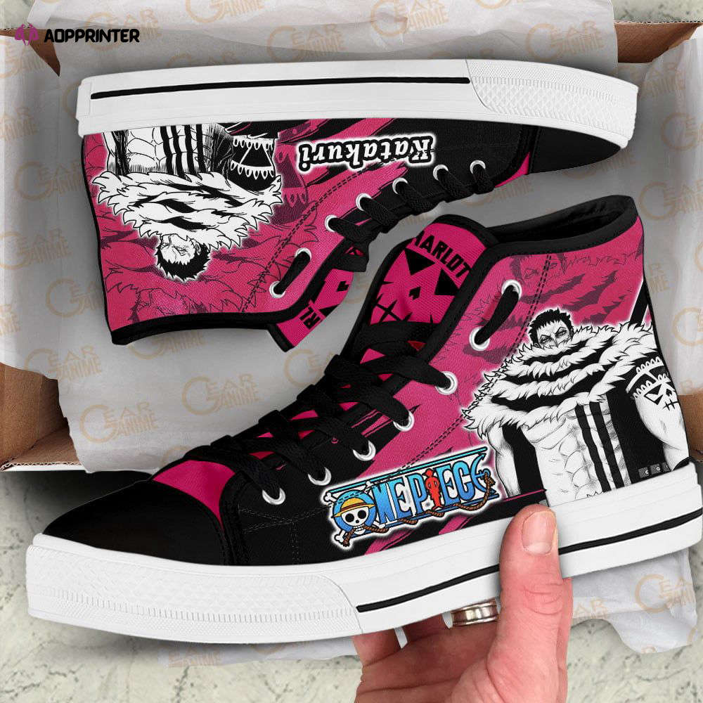 Charlotte Katakuri High Top Shoes Mix Manga For Fans One Piece Anime