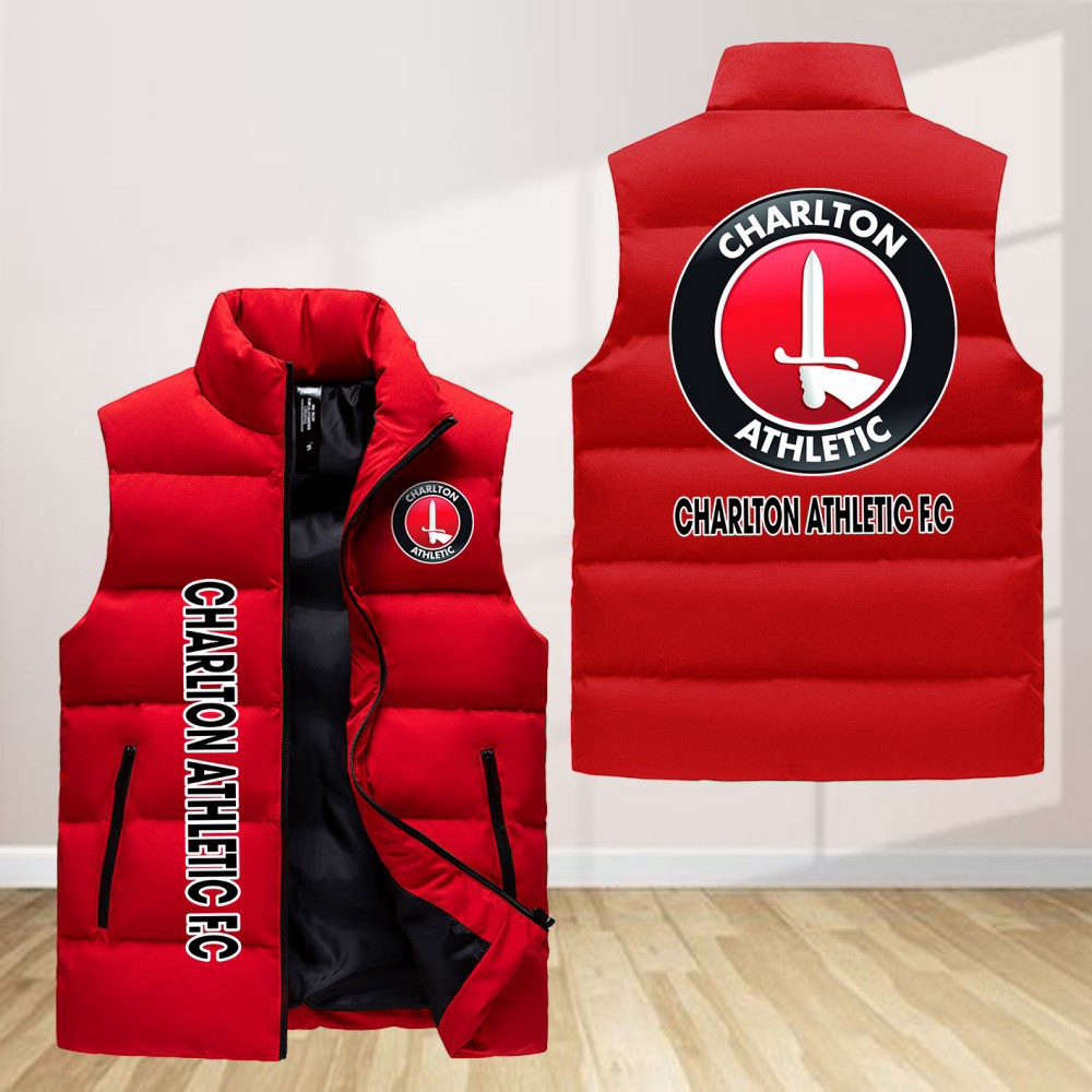 Charlton Athletic F.C Sleeveless Puffer Jacket Custom For Fans Gifts