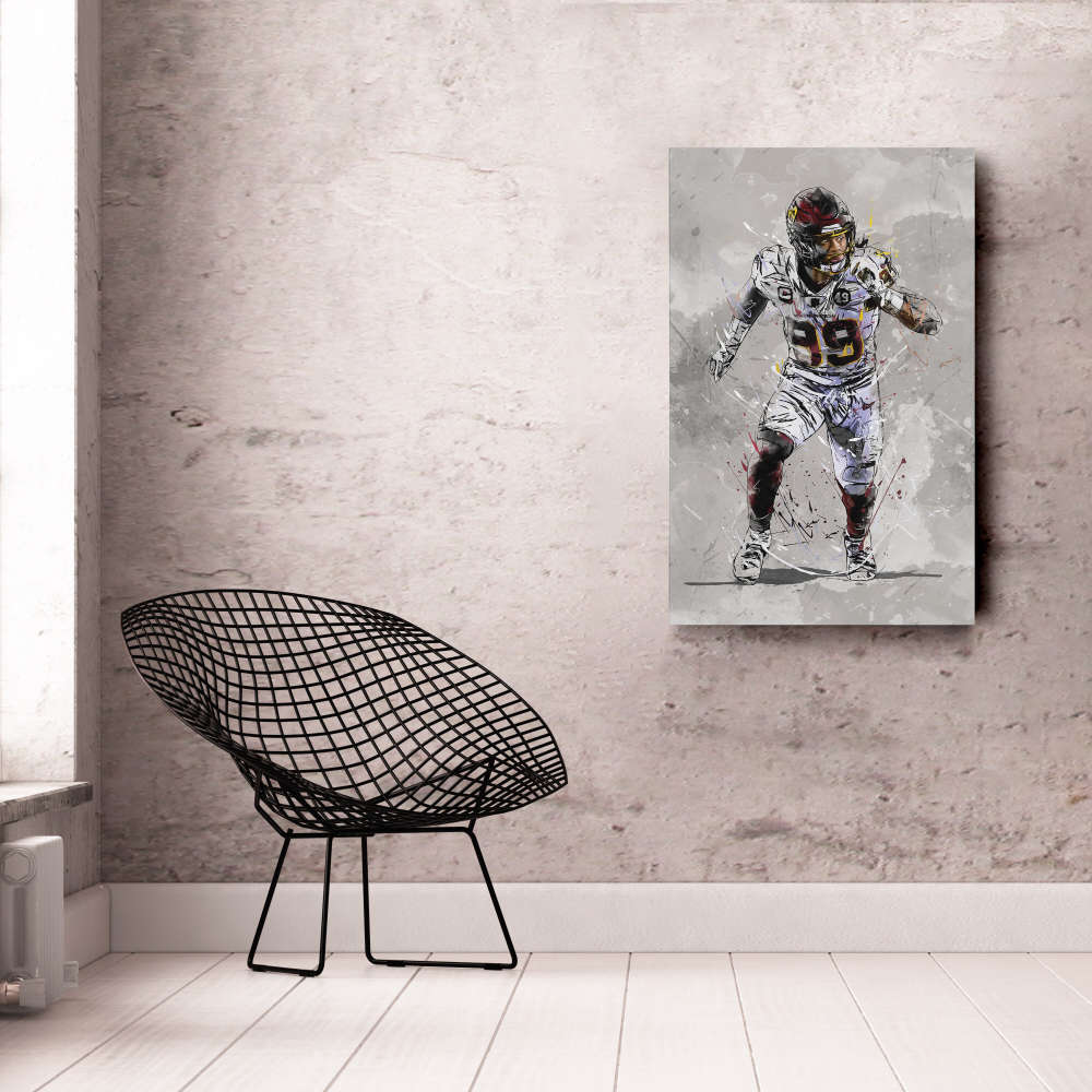 Chase Young Poster Washington Commanders NFL Canvas Wall Art Home Decor Framed Poster Man Cave Gift
