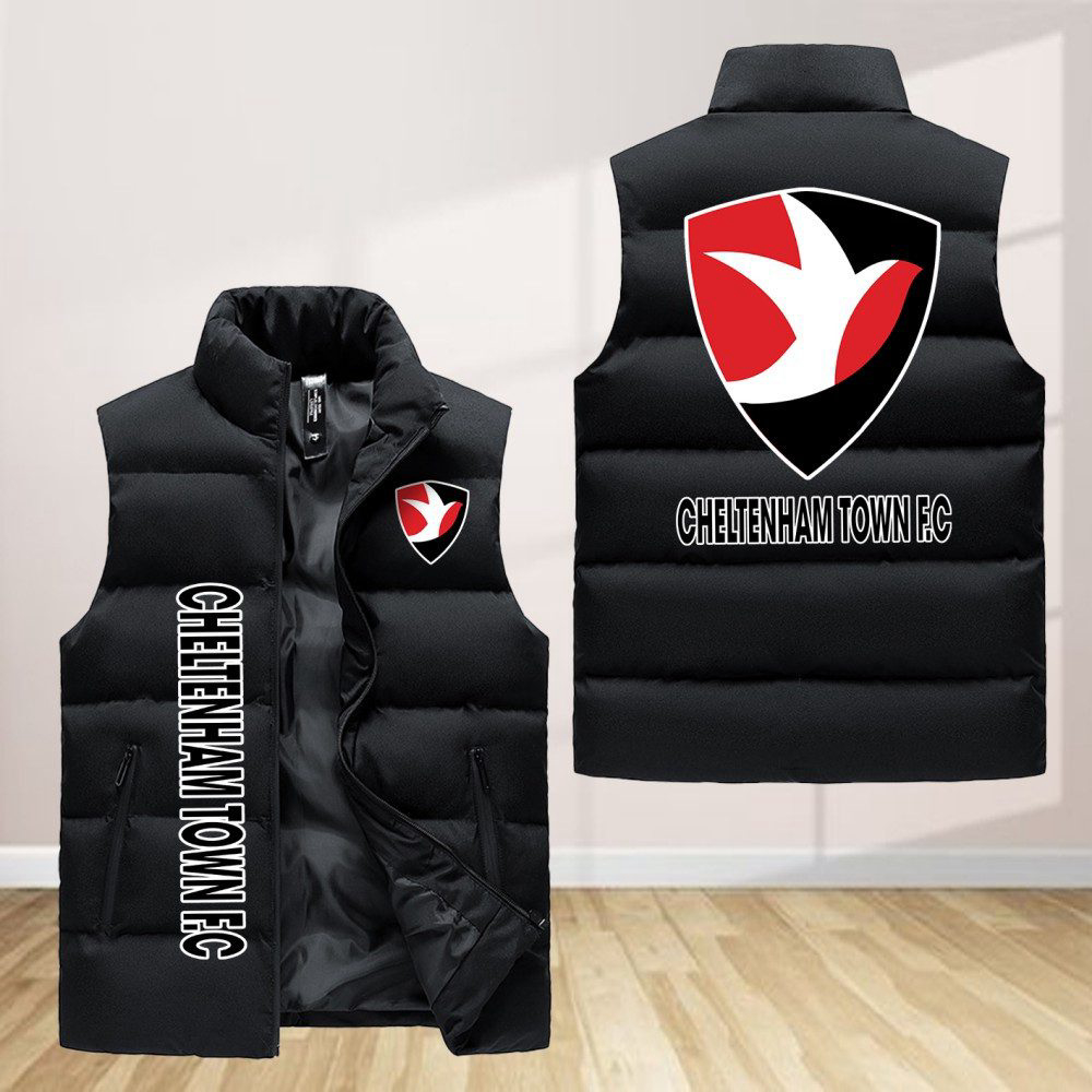 Cheltenham Town F.C Sleeveless Puffer Jacket Custom For Fans Gifts