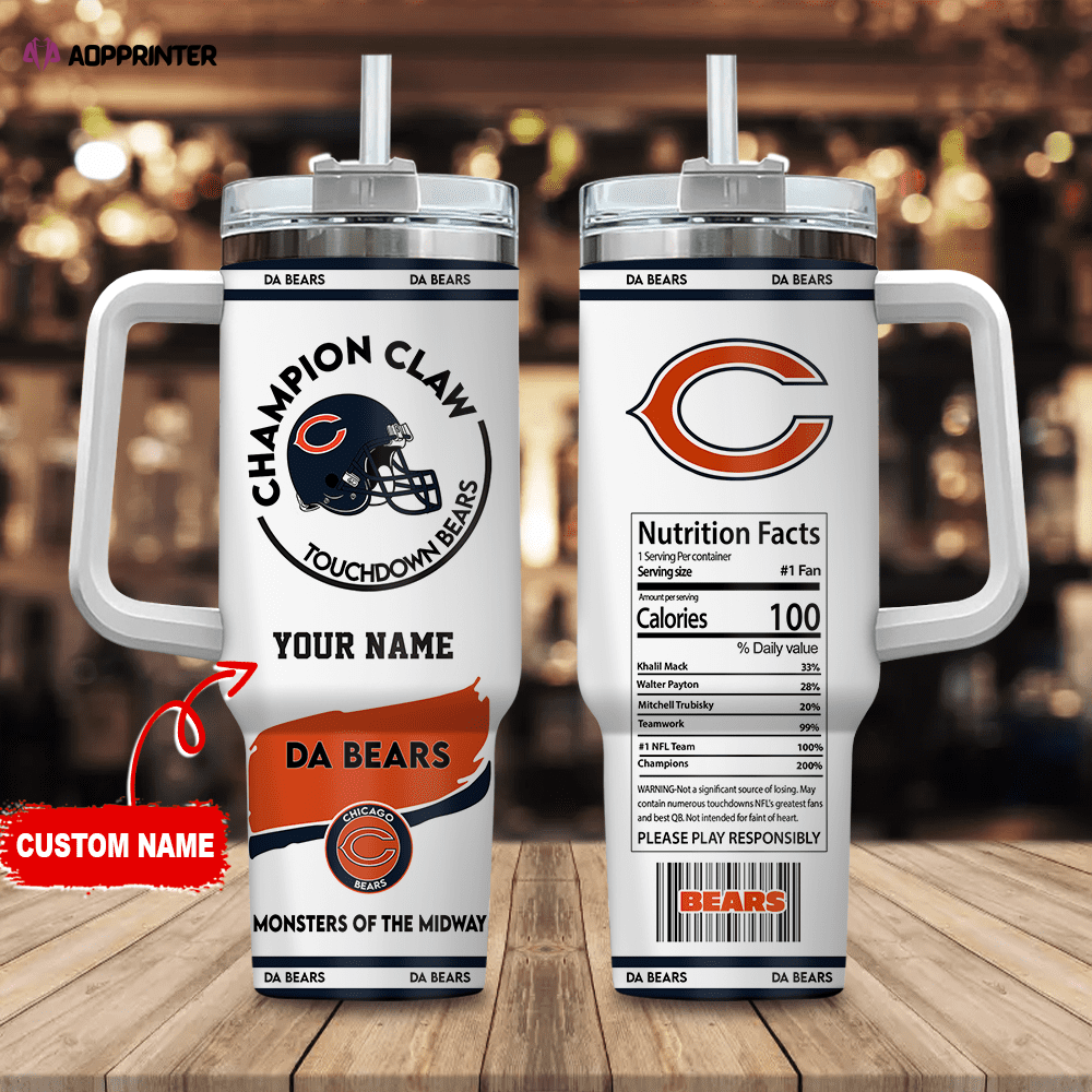 Buffalo Bills Champion Claw NFL Personalized Stanley Tumbler 40Oz Gift for Fans