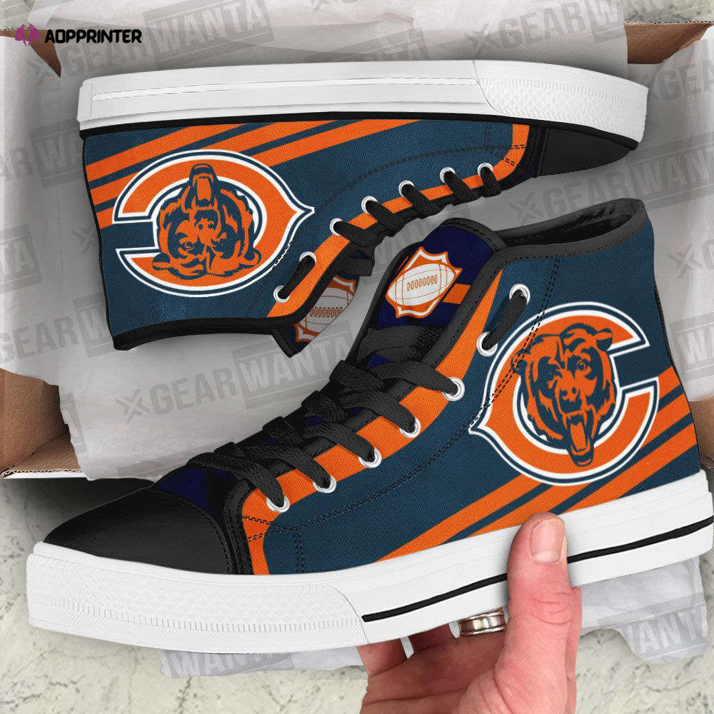 Chicago Bears High Top Canvas Shoes Custom For Fans