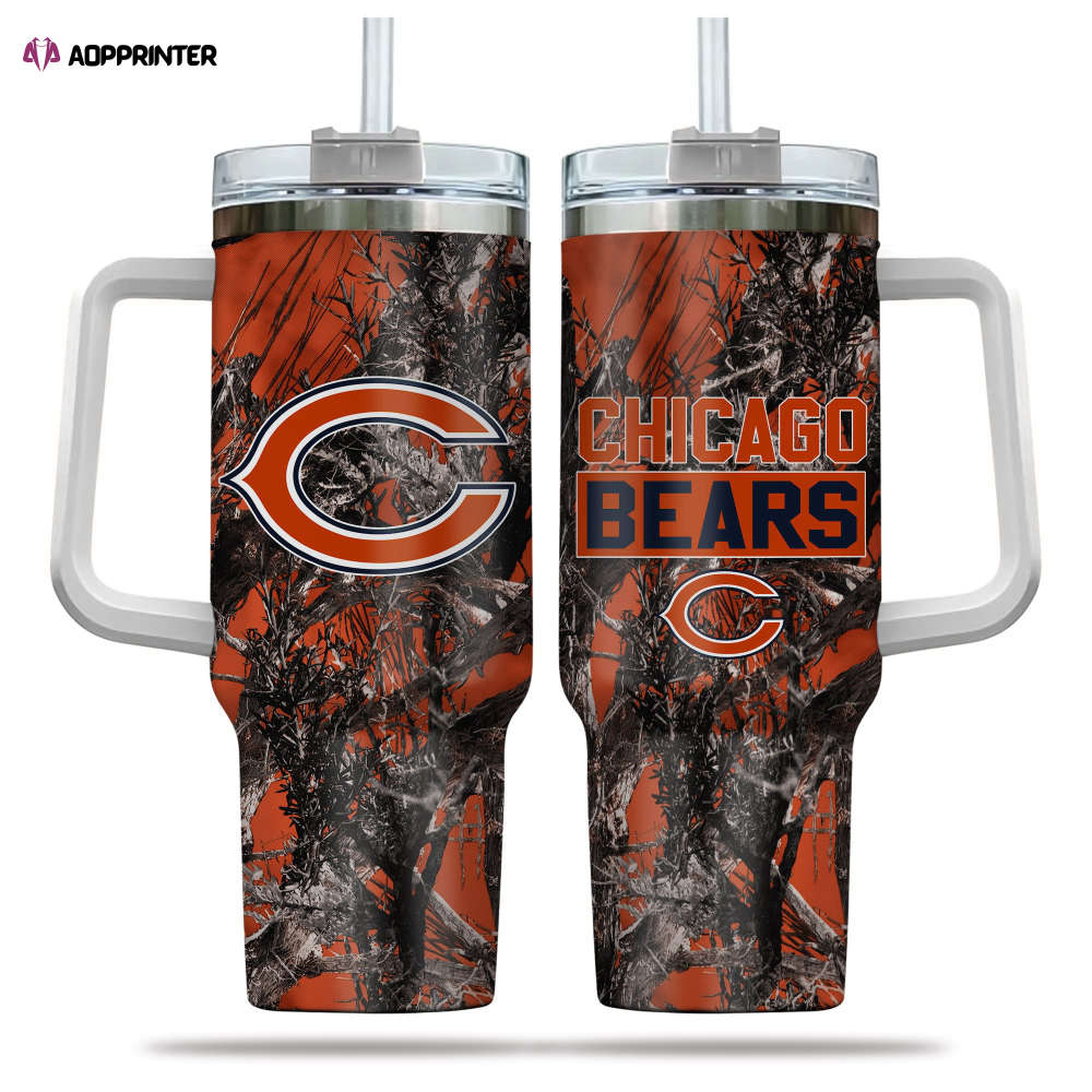 Chicago Bears NFL Hunting Personalized Stanley Tumbler 40oz Gift for Fans