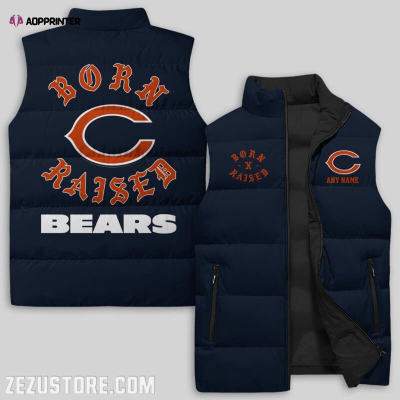 Chicago Bears NFL Sleeveless Puffer Jacket Custom For Fans Gifts