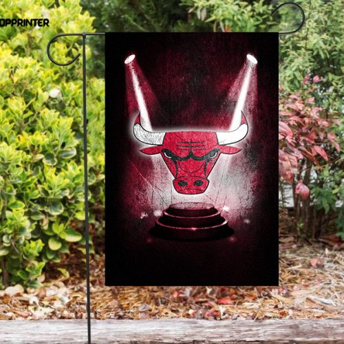 Chicago Bulls Emblem v35 Double Sided Printing   Garden Flag Home Decor Gifts