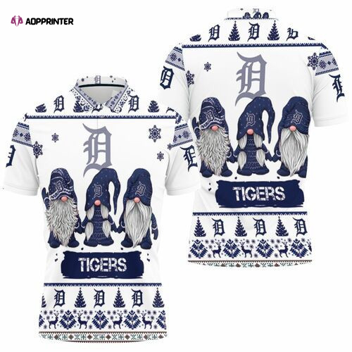 Christmas Gnomes Detroit Tigers 3D Gift for Fans Polo Shirt