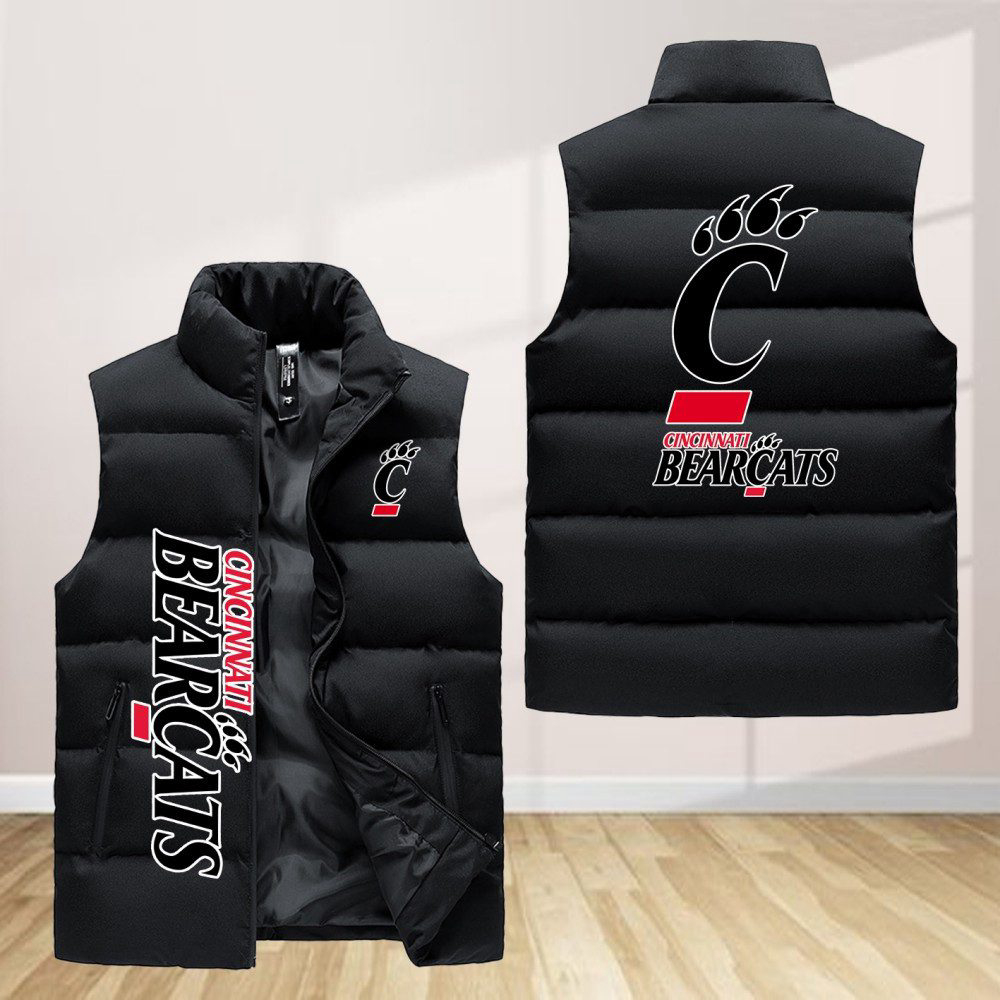 Cincinnati Bearcats Sleeveless Puffer Jacket Custom For Fans Gifts