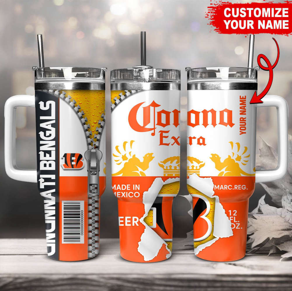 Cincinnati Bengals NFL Corona Extra Personalized Stanley Tumbler 40Oz Gift for Fans