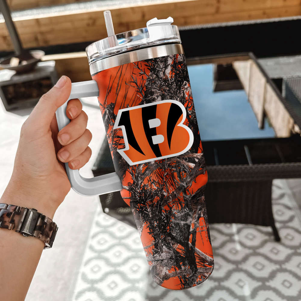 Cincinnati Bengals NFL Hunting Personalized Stanley Tumbler 40oz Gift for Fans
