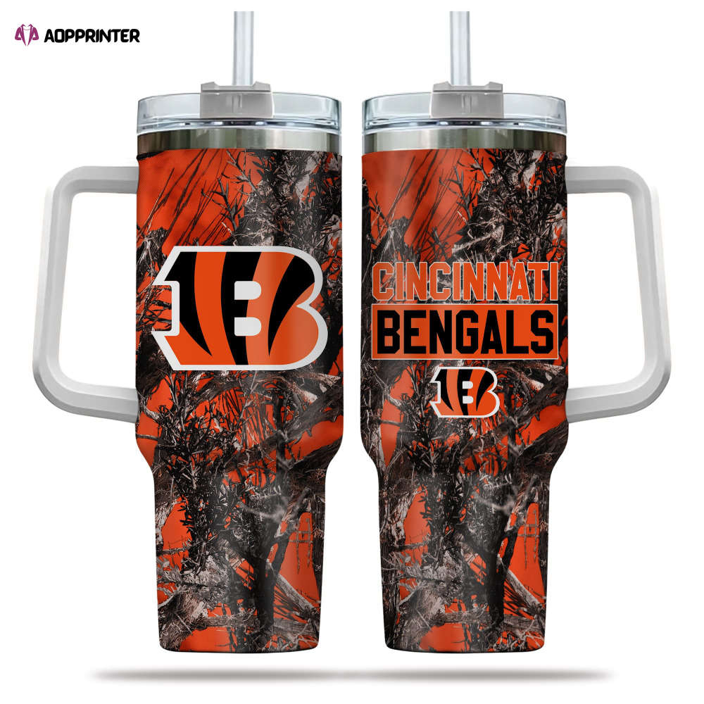 Cincinnati Bengals NFL Hunting Personalized Stanley Tumbler 40oz Gift for Fans