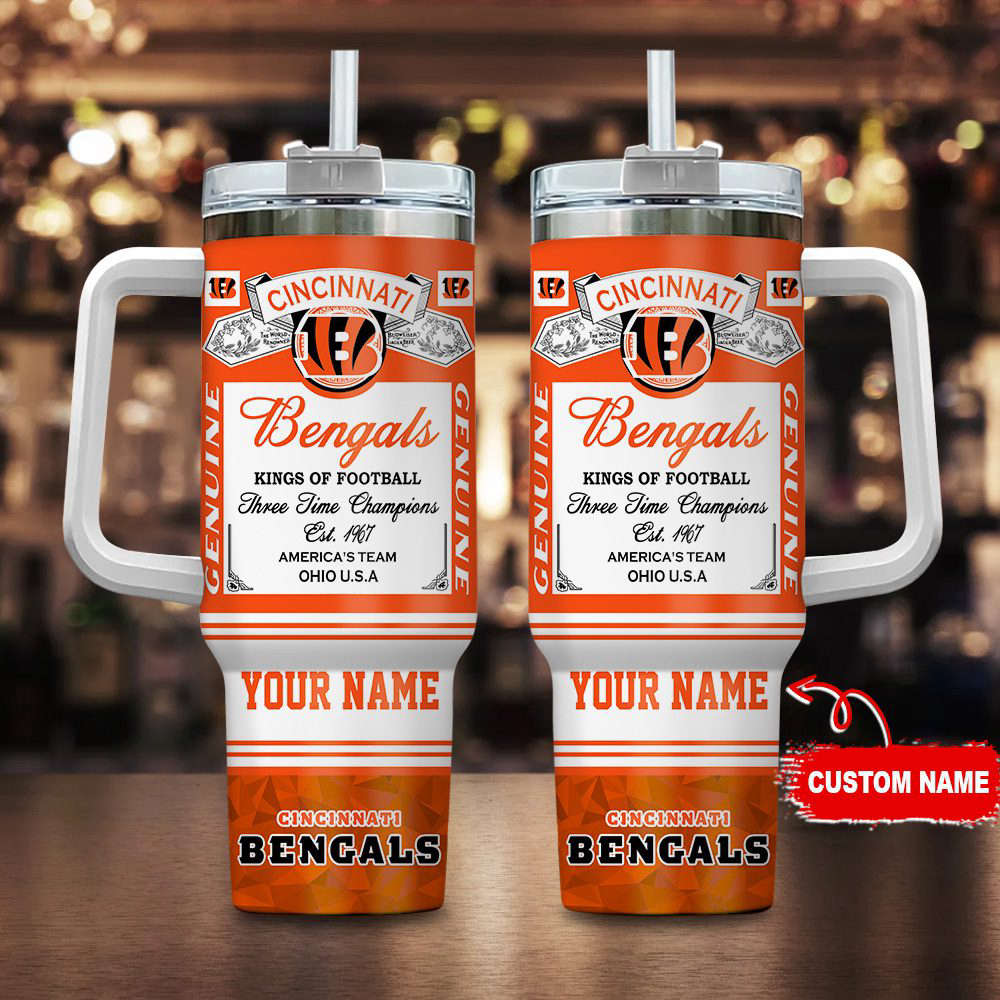 Cincinnati Bengals NFL Kings of Football Personalized Stanley Tumbler 40Oz Gift for Fans