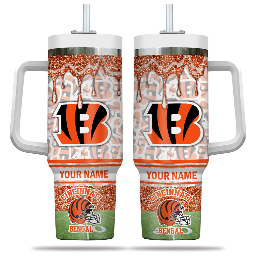 Cincinnati Bengals NFL Personalized Stanley Tumbler 40oz Gift for Fans