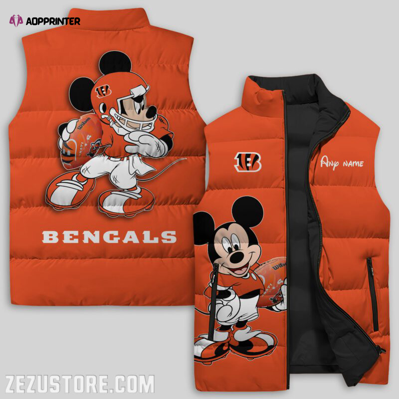 Cincinnati Bengals NFL Sleeveless Puffer Jacket Custom For Fans Gifts