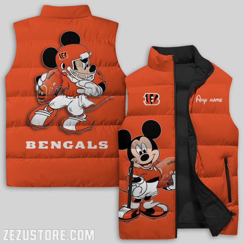 Cincinnati Bengals NFL Sleeveless Puffer Jacket Custom For Fans Gifts