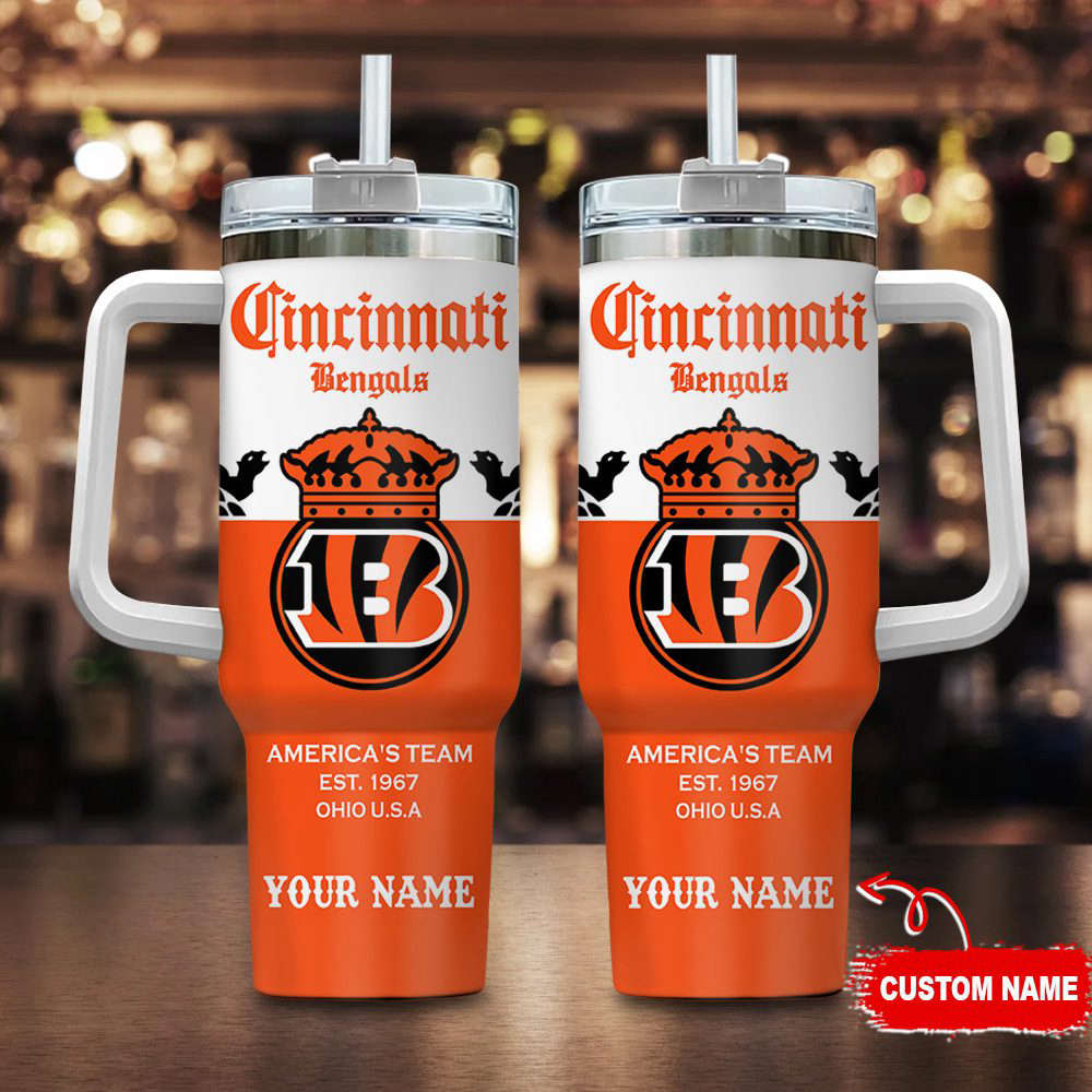 Cincinnati Bengals Personalized NFL Corona Extra 40oz Stanley Tumbler Gift for Fans