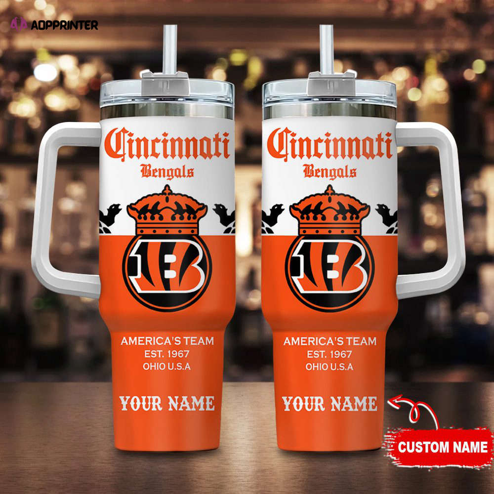 Cincinnati Bengals Personalized NFL Corona Extra 40oz Stanley Tumbler Gift for Fans