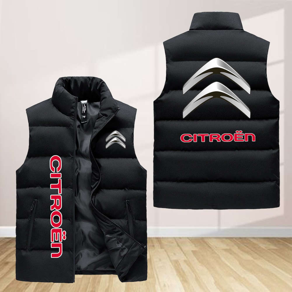 Citroen Sleeveless Puffer Jacket Custom For Fans Gifts