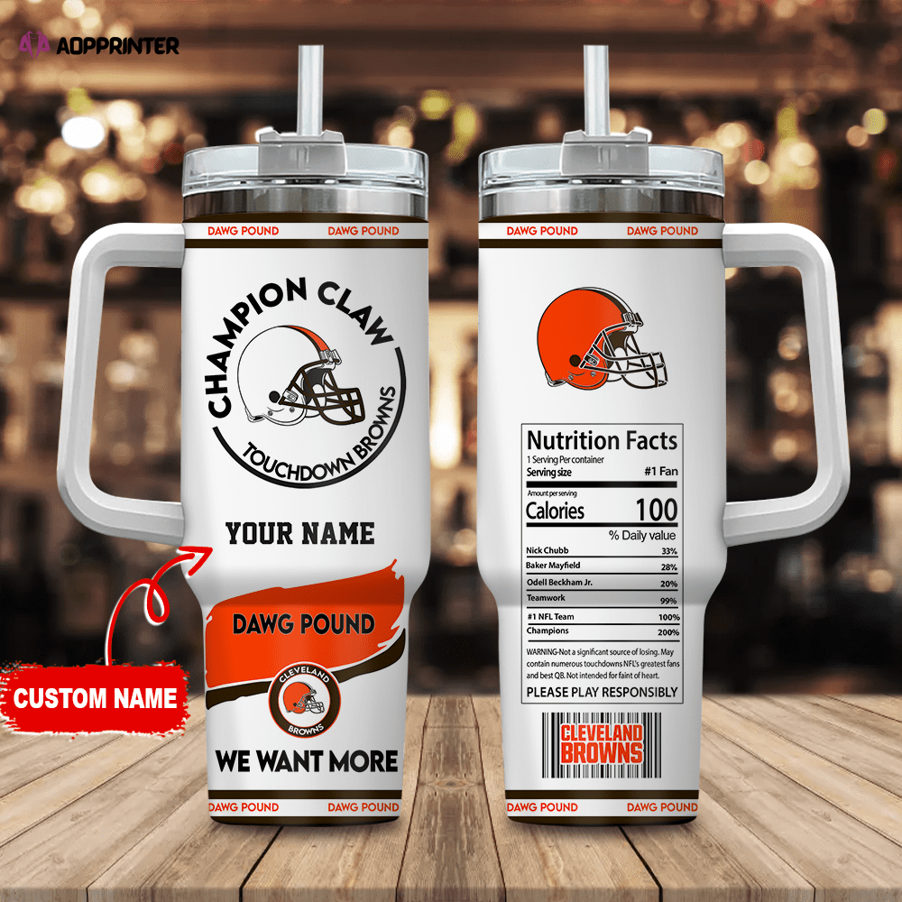 Cincinnati Bengals Champion Claw NFL Personalized Stanley Tumbler 40Oz Gift for Fans