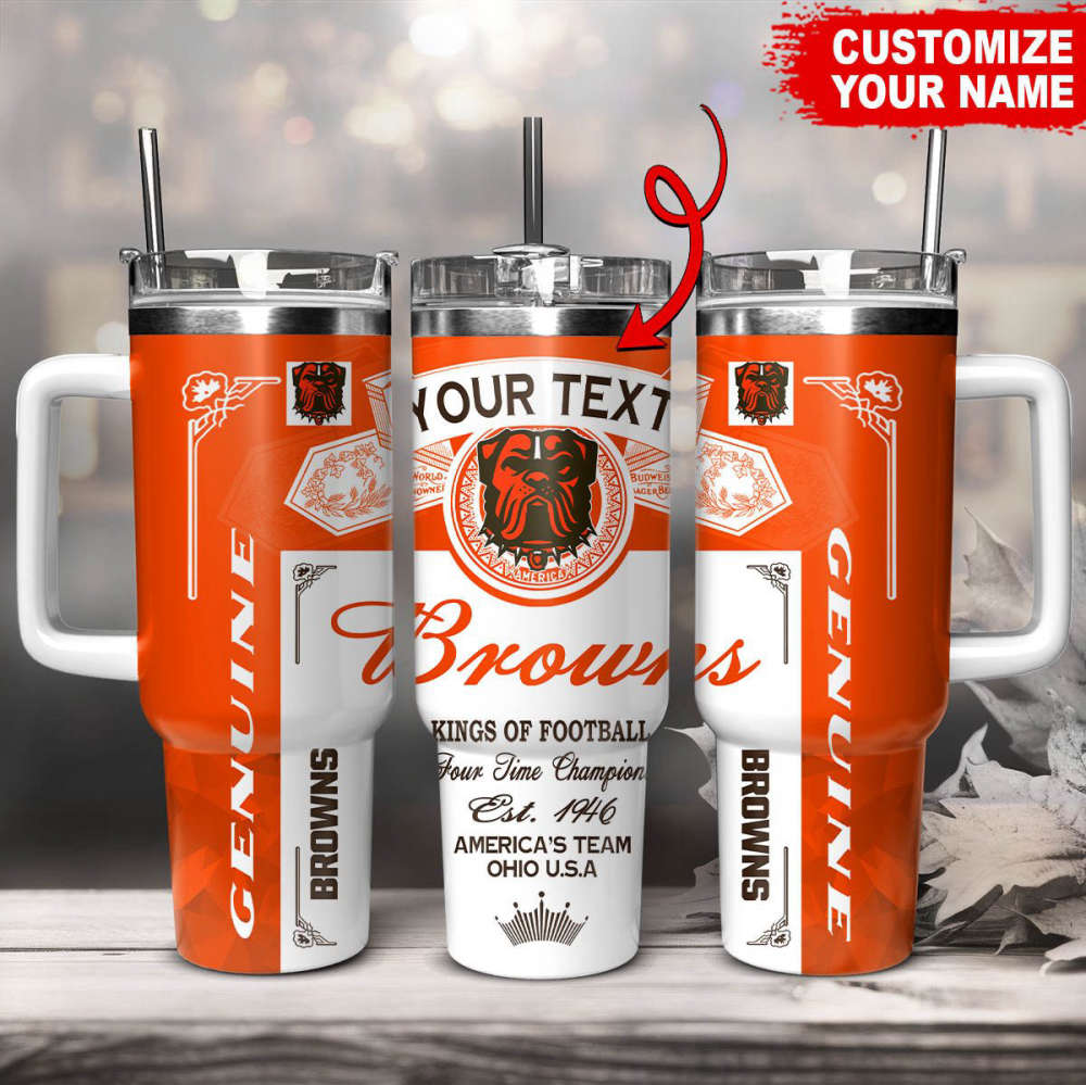 Cleveland Browns NFL Kings Of Football Custom Your Text Stanley Tumbler 40Oz Gift for Fans