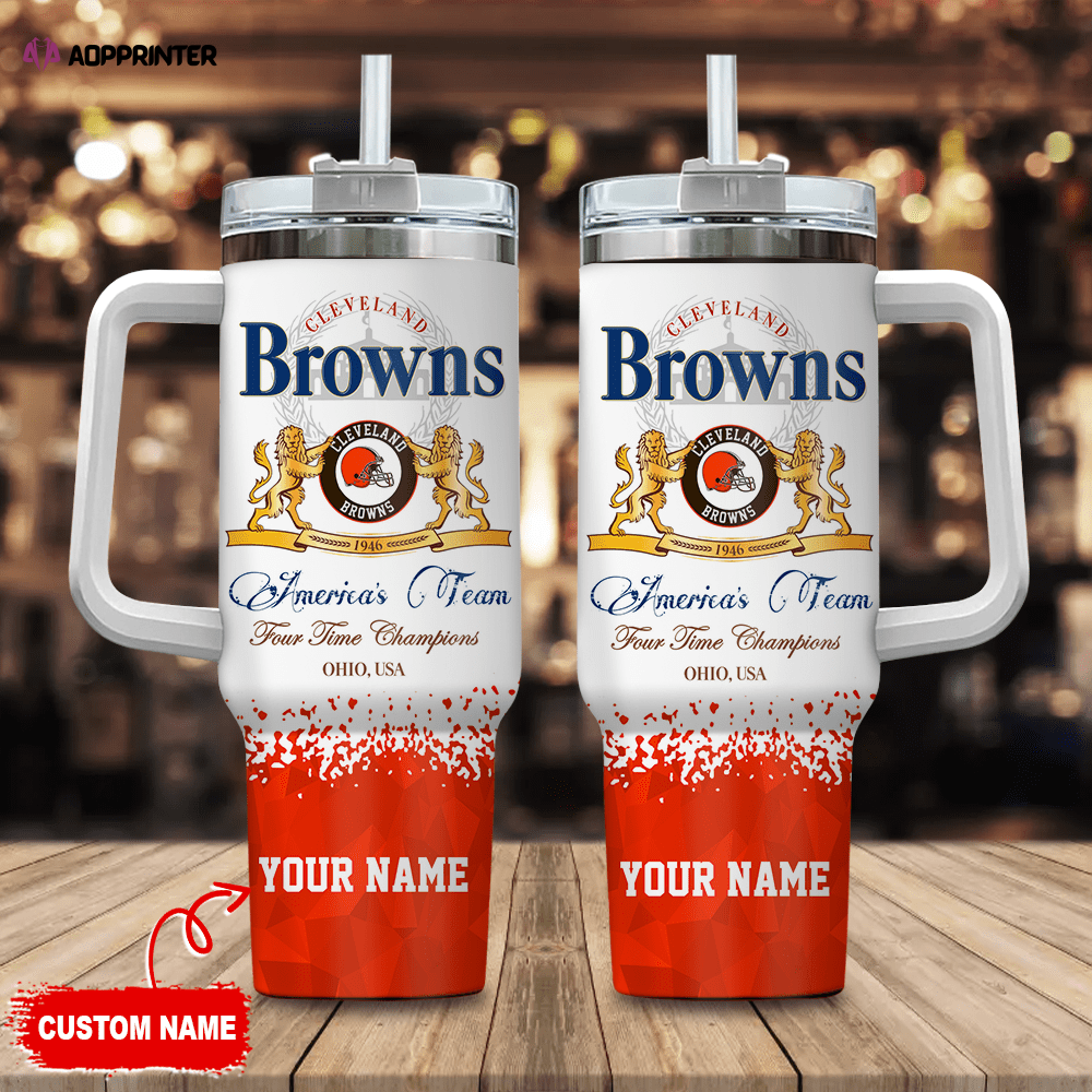 Cleveland Browns Personalized NFL Champions Modelo 40oz Stanley Tumbler Gift for Fans