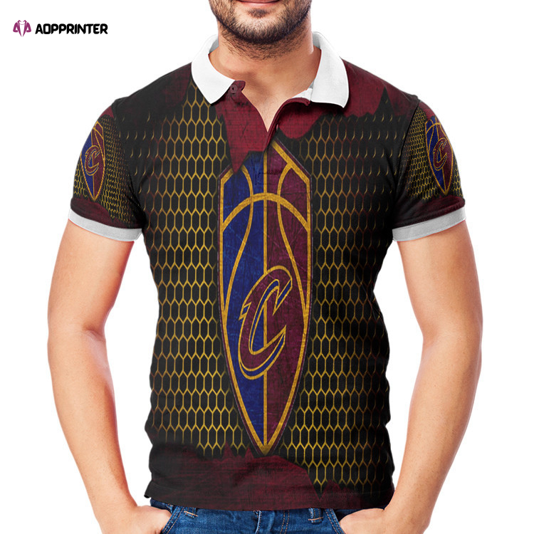 Cleveland Cavaliers Metal 3D Gift for Fans Polo Shirt