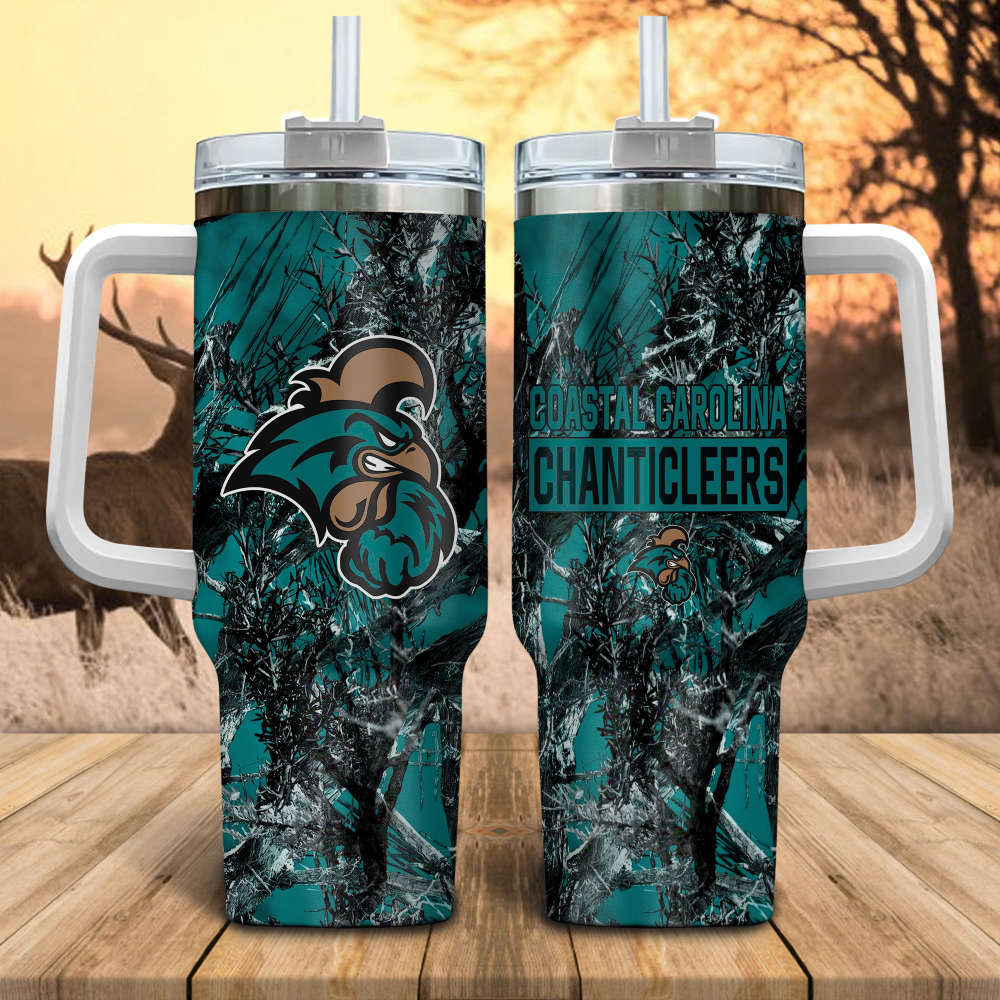 Coastal Carolina Chanticleers NCAA Hunting Personalized Stanley Tumbler 40oz Gift for Fans