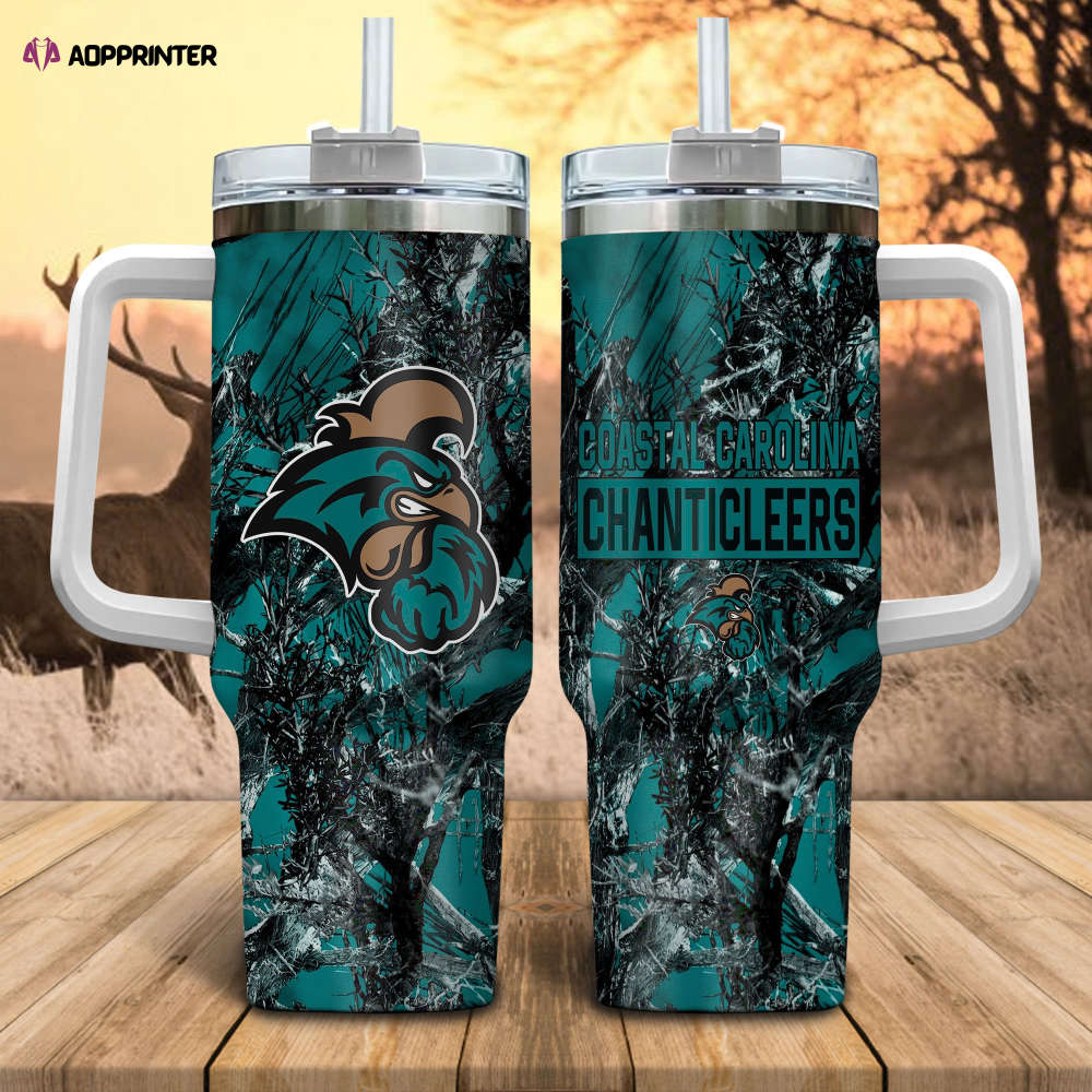 Coastal Carolina Chanticleers NCAA Hunting Personalized Stanley Tumbler 40oz Gift for Fans