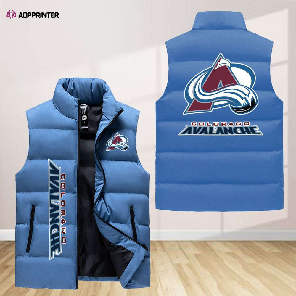 Colorado Avalanche Sleeveless Puffer Jacket Custom For Fans Gifts