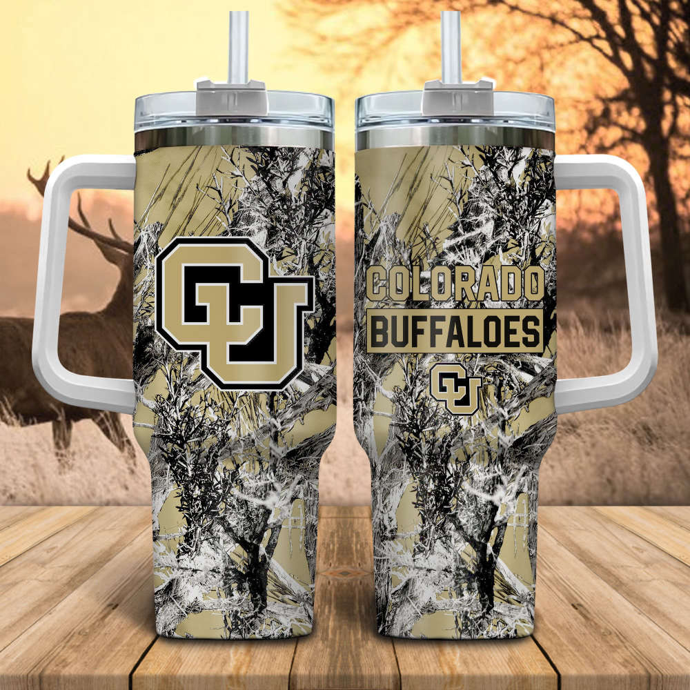 Colorado Buffaloes NCAA Hunting Personalized Stanley Tumbler 40oz Gift for Fans