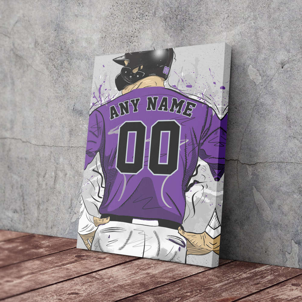 Colorado Rockies Jersey MLB Personalized Jersey Custom Name and Number Canvas Wall Art Home Decor Framed Poster Man Cave Gift