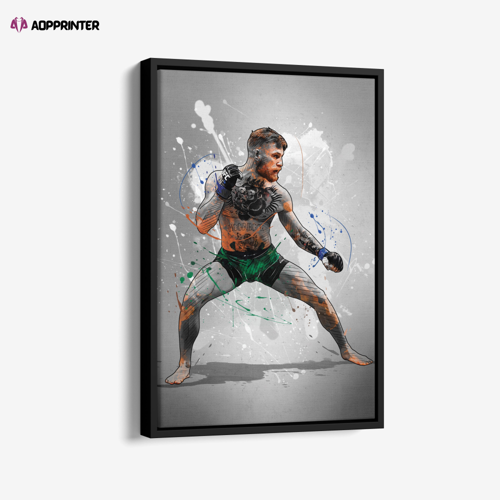 Conor McGregor Poster Mixed Martial Arts UFC  Framed Wall Art Home Decor Hand Made Canvas Print Artwork