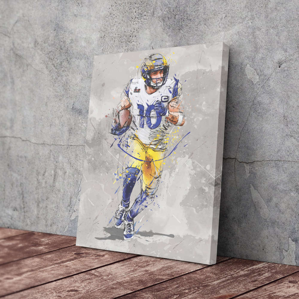 Cooper Kupp Poster Los Angeles Rams NFL Canvas Wall Art Home Decor Framed Poster Man Cave Gift