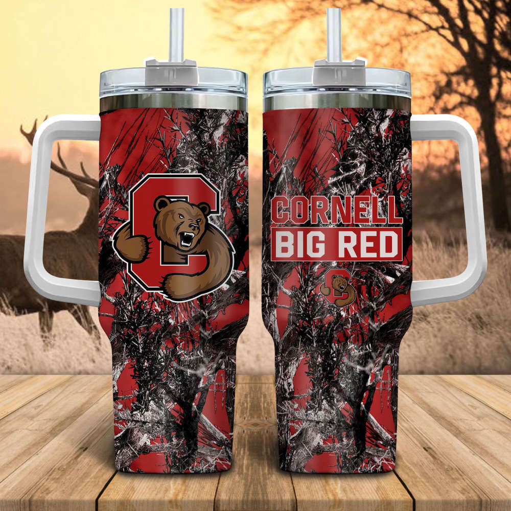 Cornell Big Red NCAA Hunting Personalized Stanley Tumbler 40oz Gift for Fans