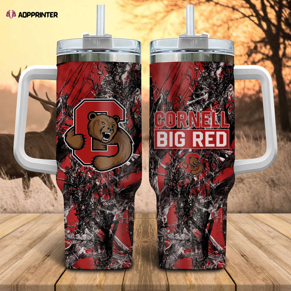 Cornell Big Red NCAA Hunting Personalized Stanley Tumbler 40oz Gift for Fans