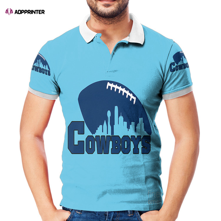 Dallas Cowboys Cowboys Ball City 3D All Over Print Polo Shirt