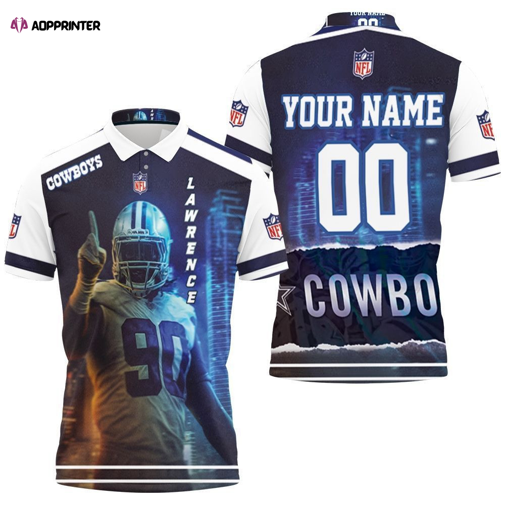 Dallas Cowboys Demarcus Lawrence 90 Personalized 3D Gift for Fans Polo Shirt