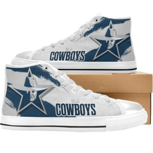 Dallas Cowboys NFL Football Custom Canvas High Top Shoes