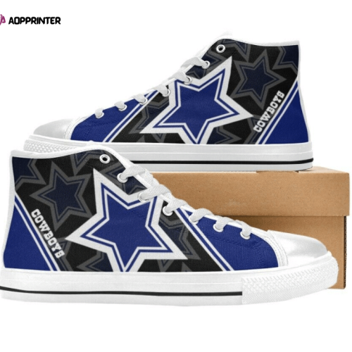 Dallas Cowboys NFL Football Custom Canvas High Top Shoes