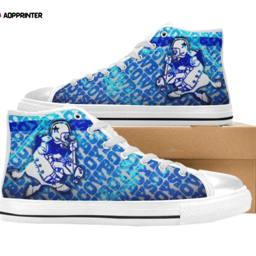 Dallas Cowboys NFL Football Custom Canvas High Top Shoes