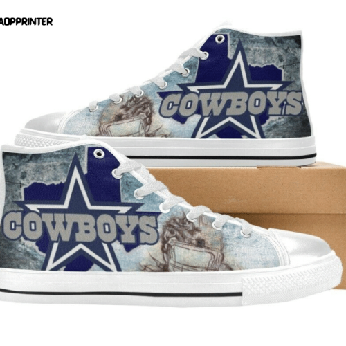 Dallas Cowboys NFL Football Custom Canvas High Top Shoes